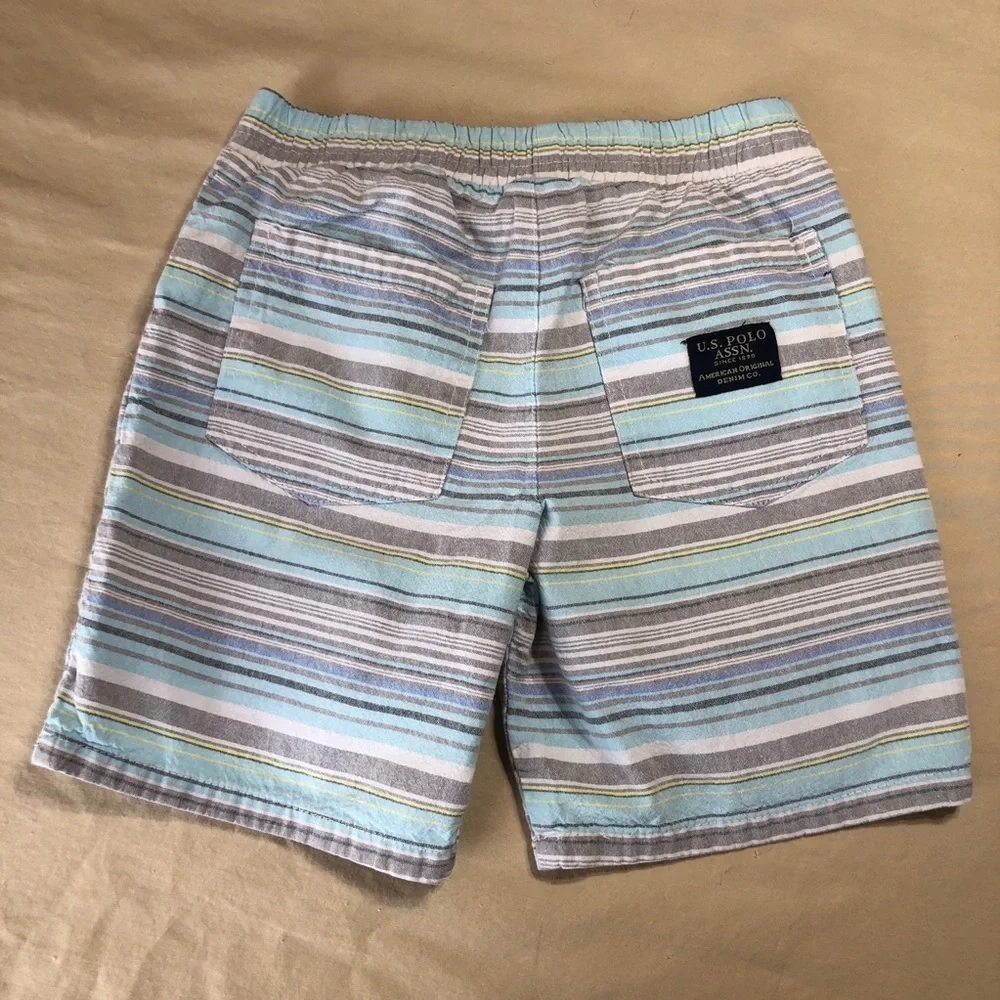 U.S. Polo Assn. Boy’s Striped Surf Pull-On Shorts